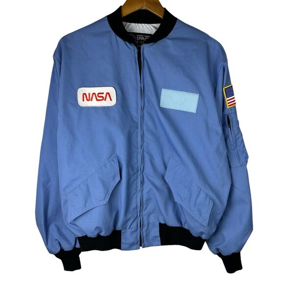 VTG 80s NASA Space Camp Mens Sz M Jacket USA Space Gear Jacket Huntsville ALA - Picture 1 of 10